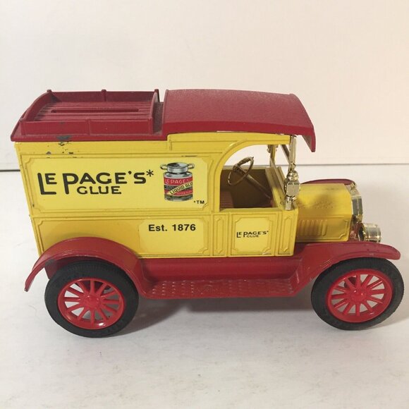 Ertl Replica Ford 1913 Model T Van  Car Diecast Coin Bank Le Pages Glue Preowned - Picture 2 of 8